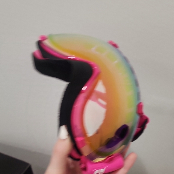 509 Aviator Hybrid Goggle In Pink With Fire Mirror/Clear Lens - Picture 5 of 12